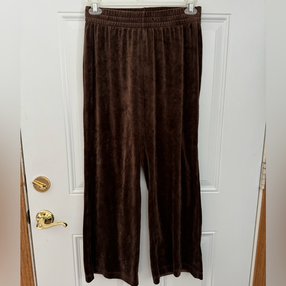 Brown velvet sweat pants ✨